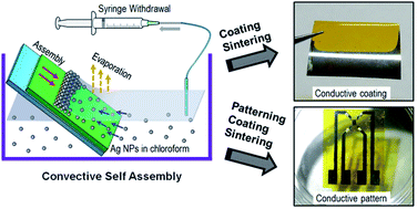 Graphical abstract: Controlled convective self-assembly of silver nanoparticles in volatile organic solvent and its application in electronics