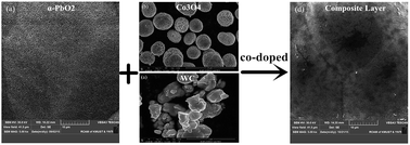 Graphical abstract: Electrosynthesis and performance of WC and Co3O4 co-doped α-PbO2 electrodes