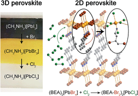 Graphical abstract: Post-synthetic halide conversion and selective halogen capture in hybrid perovskites