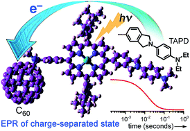 Graphical abstract: Synthesis and investigation of donor–porphyrin–acceptor triads with long-lived photo-induced charge-separate states
