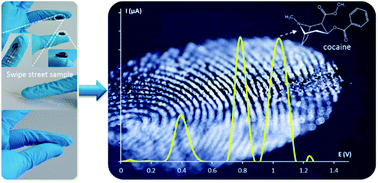 Graphical abstract: Electrochemical fingerprint of street samples for fast on-site screening of cocaine in seized drug powders