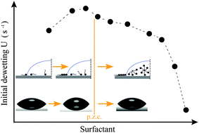 Graphical abstract: Dewetting transition induced by surfactants in sessile droplets at the early evaporation stage