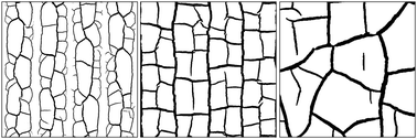 Graphical abstract: Crack patterns over uneven substrates