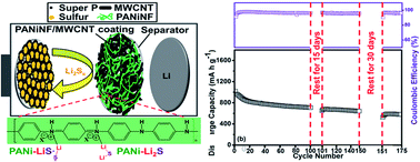 Graphical abstract: Ultra-lightweight PANiNF/MWCNT-functionalized separators with synergistic suppression of polysulfide migration for Li–S batteries with pure sulfur cathodes
