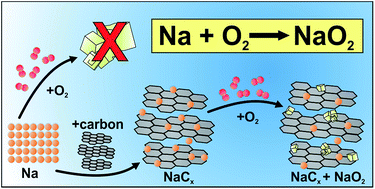 Graphical abstract: Sodiated carbon: a reversible anode for sodium–oxygen batteries and route for the chemical synthesis of sodium superoxide (NaO2)