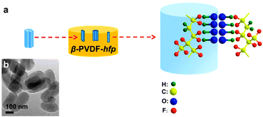 Graphical abstract: β phase PVDF-hfp induced by mesoporous SiO2 nanorods: synthesis and formation mechanism