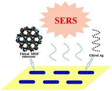 Graphical abstract: A new type of surface-enhanced Raman scattering sensor for the enantioselective recognition of d/l-cysteine and d/l-asparagine based on a helically arranged Ag NPs@homochiral MOF