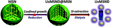 Graphical abstract: Facile growth of well-dispersed and ultra-small MoS2 nanodots in ordered mesoporous silica nanoparticles