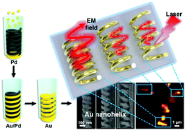 Graphical abstract: Nanospring electrochemical lithography (NEL): noble metal nanohelices