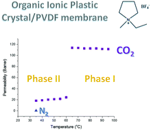 Graphical abstract: A novel class of gas separation membrane based on organic ionic plastic crystals