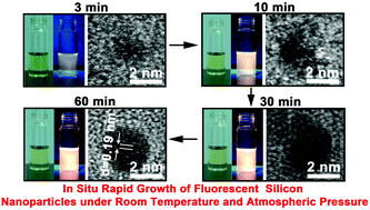Graphical abstract: In situ rapid growth of fluorescent silicon nanoparticles at room temperature and under atmospheric pressure