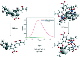 Graphical abstract: Fluorescence of a triple-stranded helicate iron(iii) complex from a novel bis-β-diketone ligand: synthesis, structure and spectroscopic studies
