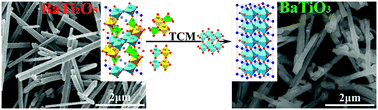 Graphical abstract: Topochemical build-up of BaTiO3 nanorods using BaTi2O5 as the template