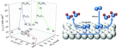 Graphical abstract: The oxygen reduction reaction (ORR) on reduced metals: evidence for a unique relationship between the coverage of adsorbed oxygen species and adsorption energy