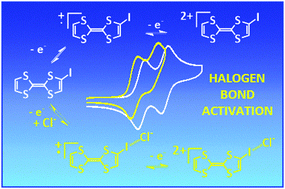 Graphical abstract: Electrochemical activation of a tetrathiafulvalene halogen bond donor in solution