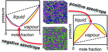 Graphical abstract: Microstructures of negative and positive azeotropes