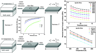 Graphical abstract: Size- and temperature-dependent Young's modulus and size-dependent thermal expansion coefficient of thin films