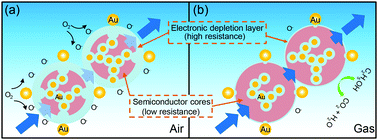 Graphical abstract: Laser irradiation-induced Au–ZnO nanospheres with enhanced sensitivity and stability for ethanol sensing