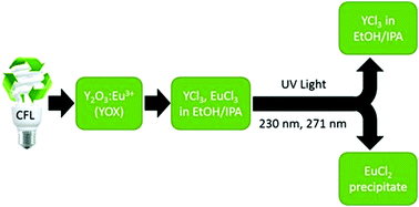 Graphical abstract: Photochemical recovery of europium from non-aqueous solutions