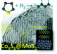 Graphical abstract: Solution synthesis of core–shell Co9S8@MoS2 catalysts