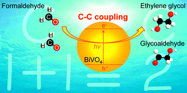 Graphical abstract: Direct conversion of formaldehyde to ethylene glycol via photocatalytic carbon–carbon coupling over bismuth vanadate