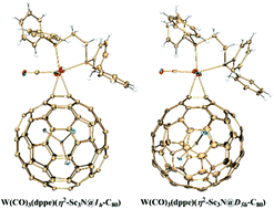 Graphical abstract: W(CO)3(Ph2PC2H4PPh2)(η2-Sc3N@Ih-C80/Sc3N@D5h-C80): regioselective synthesis and crystallographic characterization of air-stable mononuclear complexes of endohedral fullerenes