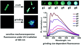 Graphical abstract: Grinding size-dependent mechanoresponsive luminescent Cd(ii) coordination polymer