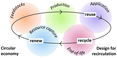 Graphical abstract: Circular economy design considerations for research and process development in the chemical sciences