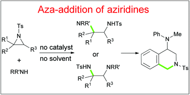 Graphical abstract: Nucleophilic ring opening of aziridines with amines under catalyst- and solvent-free conditions