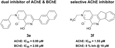 Graphical abstract: Synthesis and biological evaluation of 8-hydroxy-2,7-naphthyridin-2-ium salts as novel inhibitors of acetylcholinesterase (AChE) and butyrylcholinesterase (BChE)