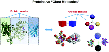 Graphical abstract: From protein domains to molecular nanoparticles: what can giant molecules learn from proteins?
