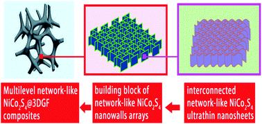 Graphical abstract: Graphene foam supported multilevel network-like NiCo2S4 nanoarchitectures for robust lithium storage and efficient ORR catalysis