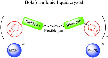 Graphical abstract: Bolaamphiphilic liquid crystals based on bis-imidazolium cations