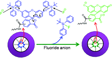 Graphical abstract: Fluoride-induced modulation of ionic transport in asymmetric nanopores functionalized with “caged” fluorescein moieties