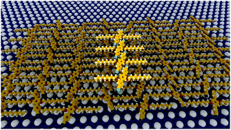 Graphical abstract: Towards 1D nanolines on a monolayered supramolecular network adsorbed on a silicon surface