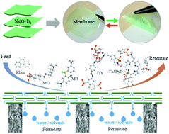 Graphical abstract: Nickel hydroxide nanosheet membranes with fast water and organics transport for molecular separation