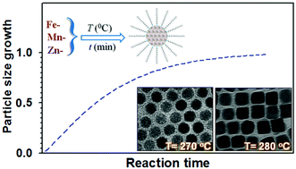 Graphical abstract: Assessment of aggregative growth of MnZn ferrite nanoparticles