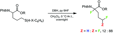 Graphical abstract: Synthesis of α,ω-polyfluorinated α-amino acid derivatives and δ,δ-difluoronorvaline