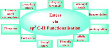 Graphical abstract: Synthesis of esters via sp3 C–H functionalisation