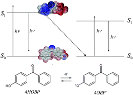 Graphical abstract: The nature of the light absorption and emission transitions of 4-hydroxybenzophenone in different solvents. A combined computational and experimental study