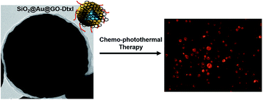 Graphical abstract: Docetaxel-loaded SiO2@Au@GO core–shell nanoparticles for chemo-photothermal therapy of cancer cells