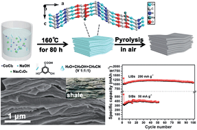 Graphical abstract: Shale-like Co3O4 for high performance lithium/sodium ion batteries