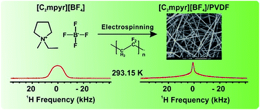 Graphical abstract: Enhancement of ion dynamics in organic ionic plastic crystal/PVDF composite electrolytes prepared by co-electrospinning