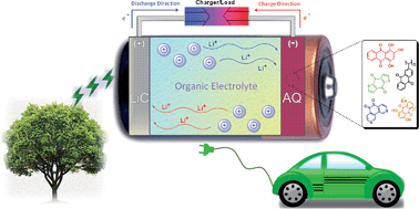 Graphical abstract: Power from nature: designing green battery materials from electroactive quinone derivatives and organic polymers