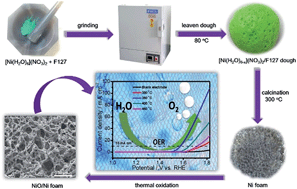 Graphical abstract: In situ formation of NiO on Ni foam prepared with a novel leaven dough method as an outstanding electrocatalyst for oxygen evolution reactions