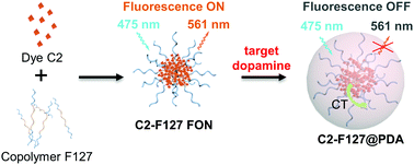 Graphical abstract: Novel fluorescent organic nanoparticles as a label-free biosensor for dopamine in serum