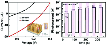 Graphical abstract: Core–shell silicon nanowire array–Cu nanofilm Schottky junction for a sensitive self-powered near-infrared photodetector