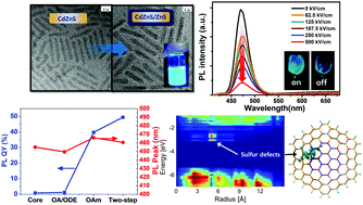 Graphical abstract: Highly luminescent blue-emitting CdZnS/ZnS nanorods having electric-field-induced fluorescence switching properties