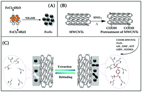 Graphical abstract: A multi-walled carbon nanotube-based magnetic molecularly imprinted polymer as a highly selective sorbent for ultrasonic-assisted dispersive solid-phase microextraction of sotalol in biological fluids