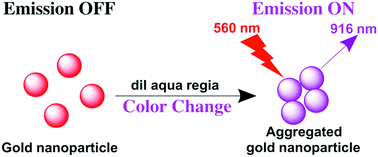 Graphical abstract: Fluorogen-free aggregation induced NIR emission from gold nanoparticles